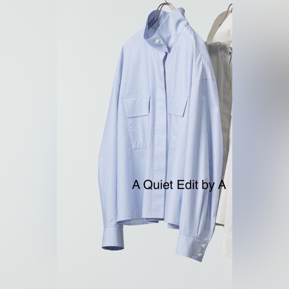 UNIQLO : C Cotton Stand Collar Shirt Jacket L — NWOT Minimal Chic